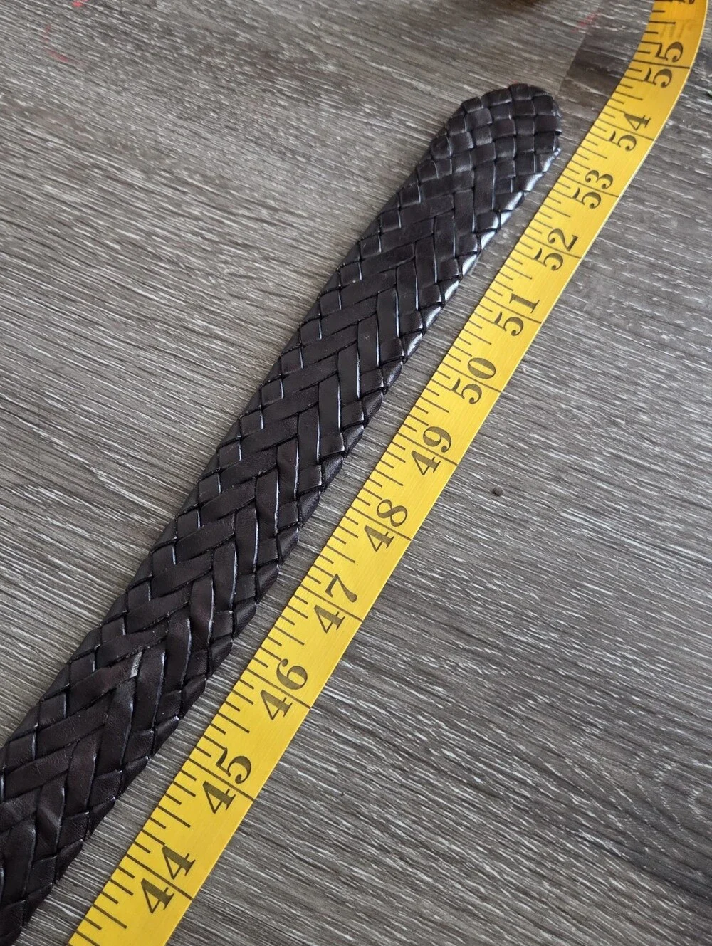 Orvis Men's Braided Leather Belt in Dark Brown Size 46